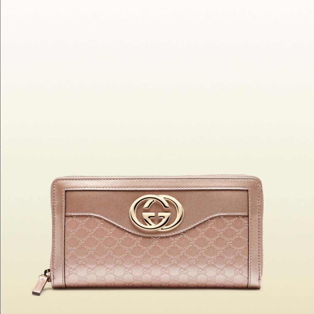 GUCCI Microguccissima Sukey Zip Around Wallet